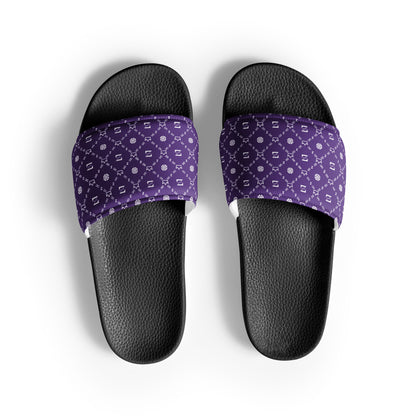 Zayndeellani Monogram Slides Purple Men's - Zayndeellani