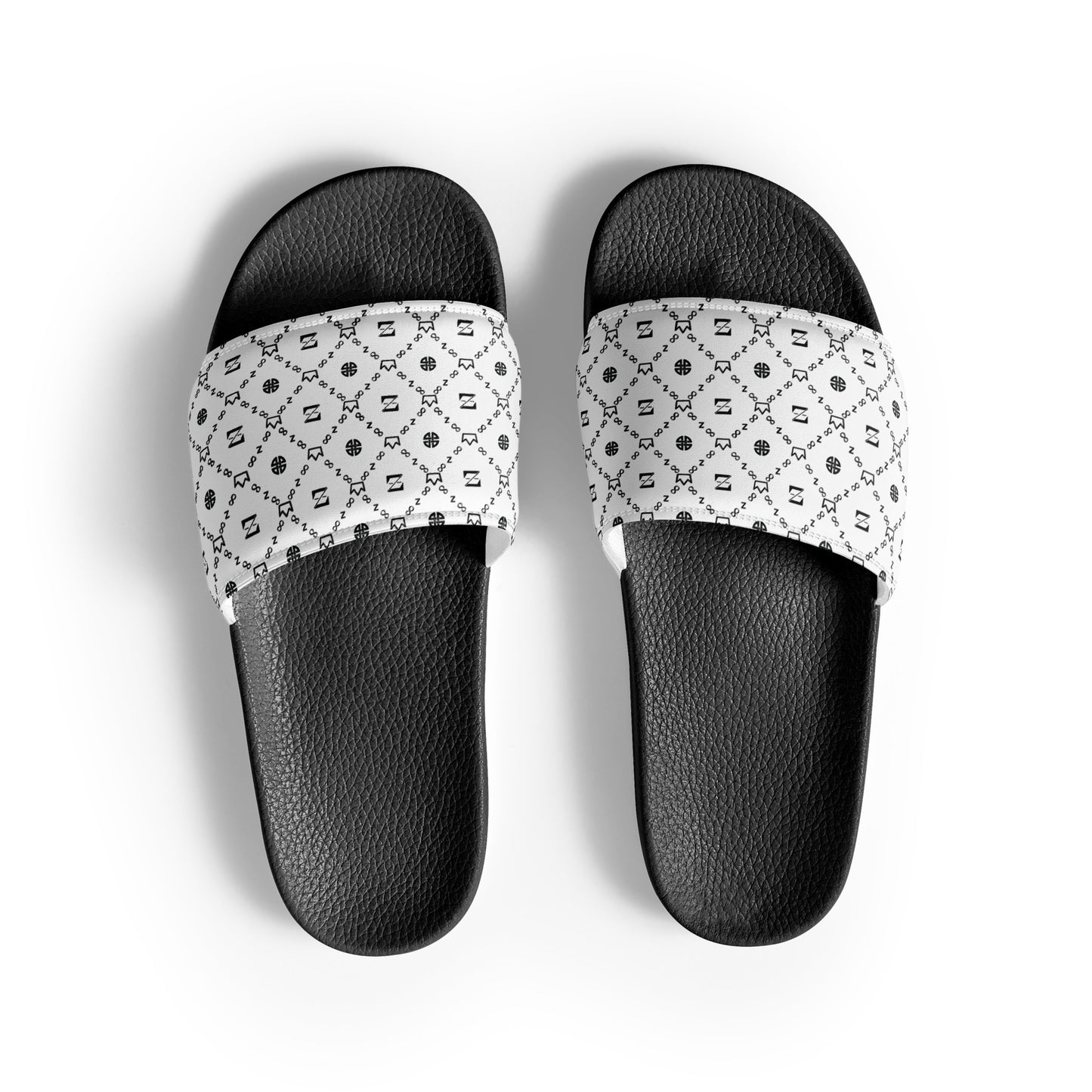 Zayndeellani Monogram Slides White Men's - Zayndeellani