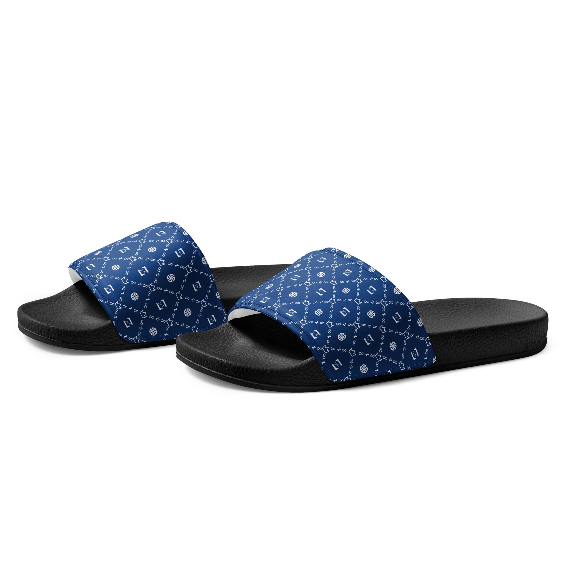 Zayndeellani Monogram Slides Blue Men's - Zayndeellani