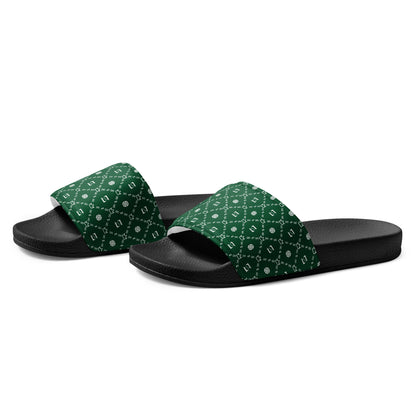 Zayndeellani Monogram Slides Green Men's - Zayndeellani