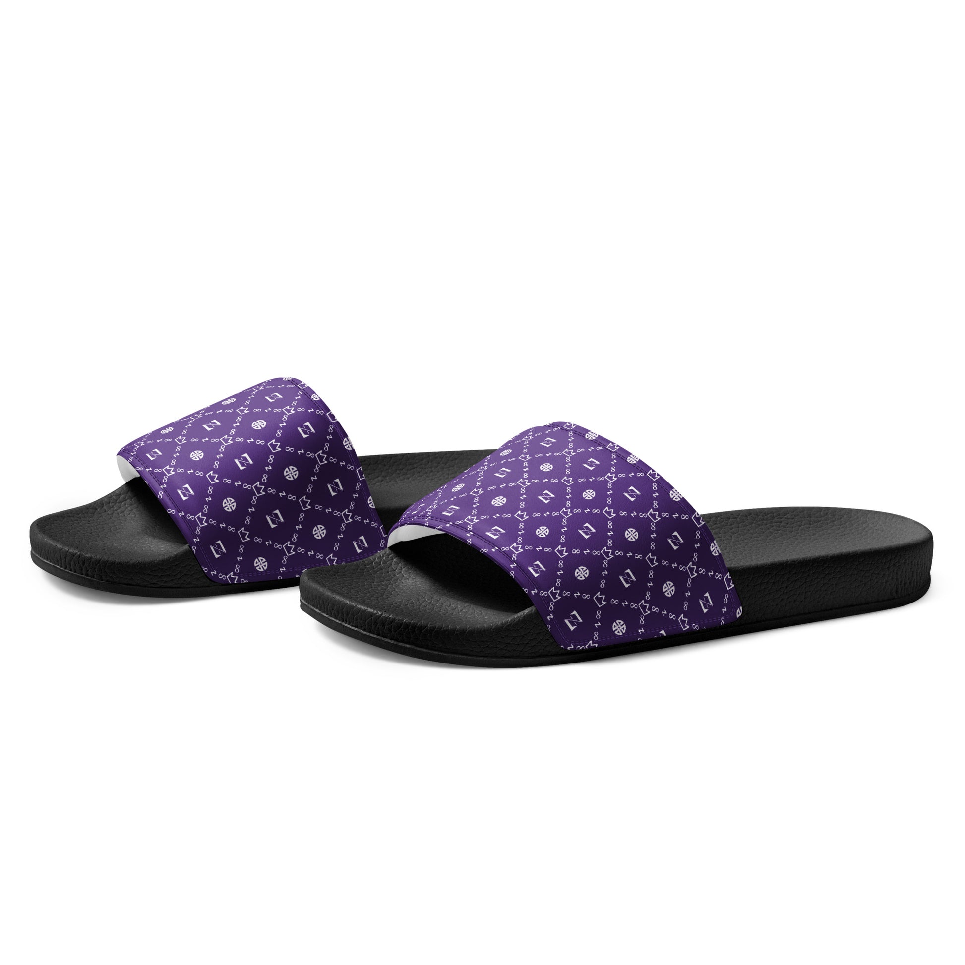 Zayndeellani Monogram Slides Purple Men's - Zayndeellani