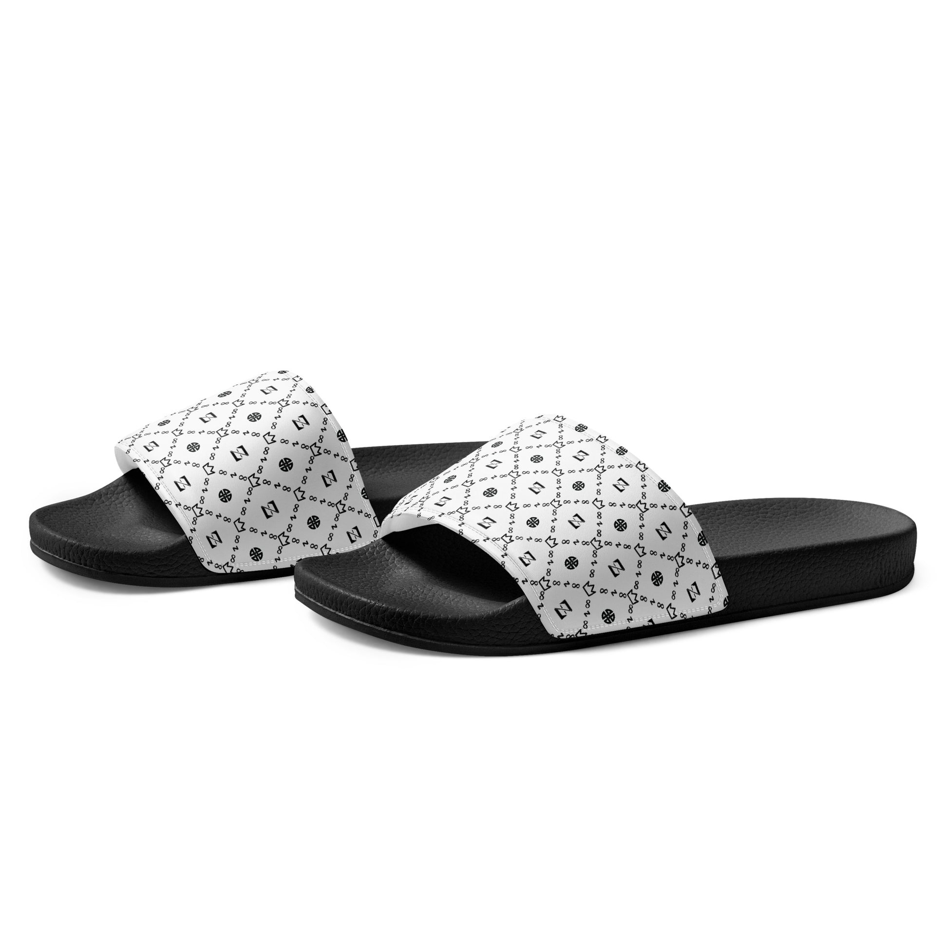 Zayndeellani Monogram Slides White Men's - Zayndeellani