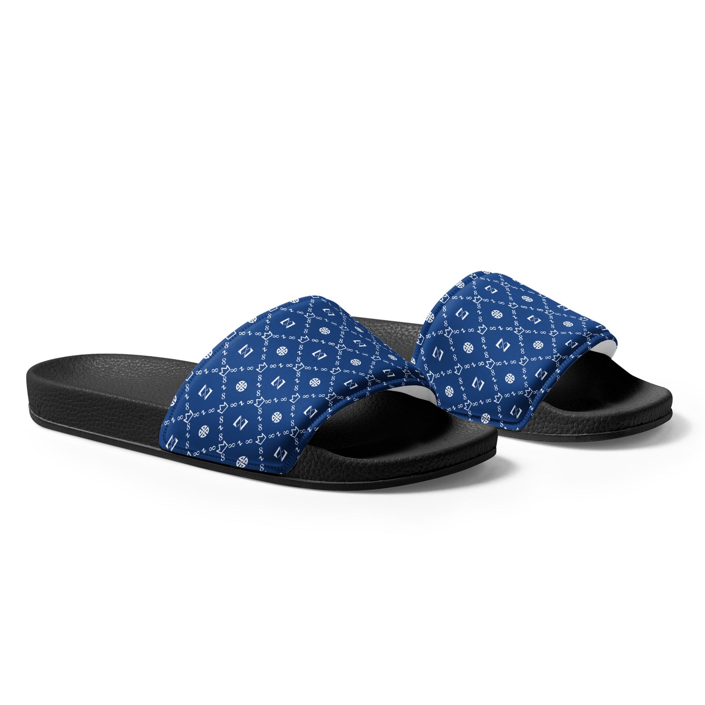 Zayndeellani Monogram Slides Blue Men's - Zayndeellani