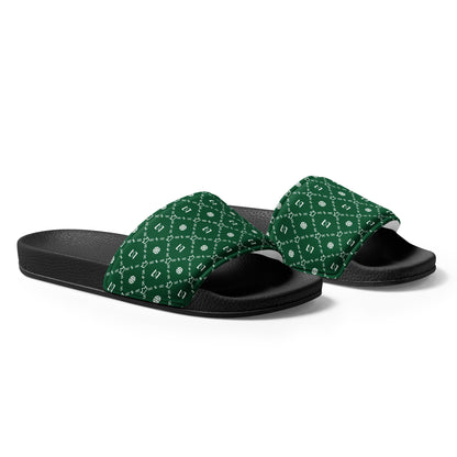 Zayndeellani Monogram Slides Green Men's - Zayndeellani