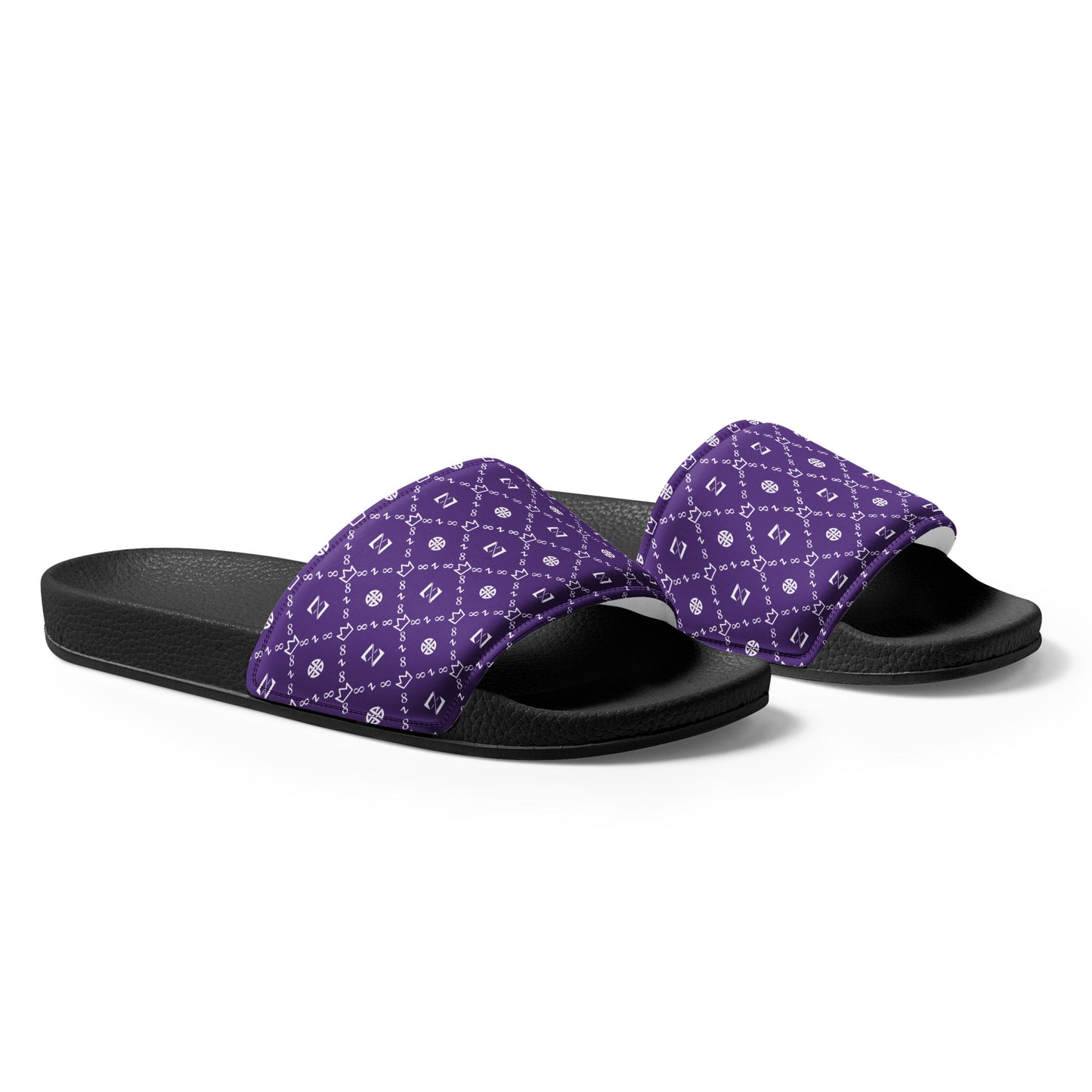 Zayndeellani Monogram Slides Purple Men's - Zayndeellani