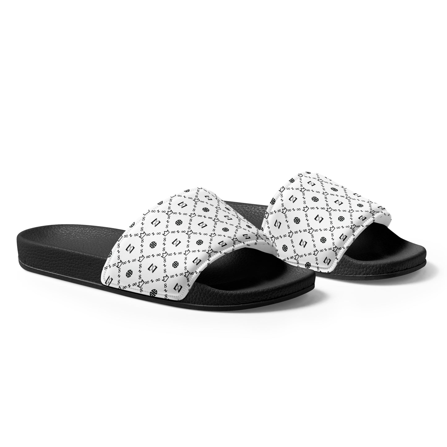 Zayndeellani Monogram Slides White Men's - Zayndeellani