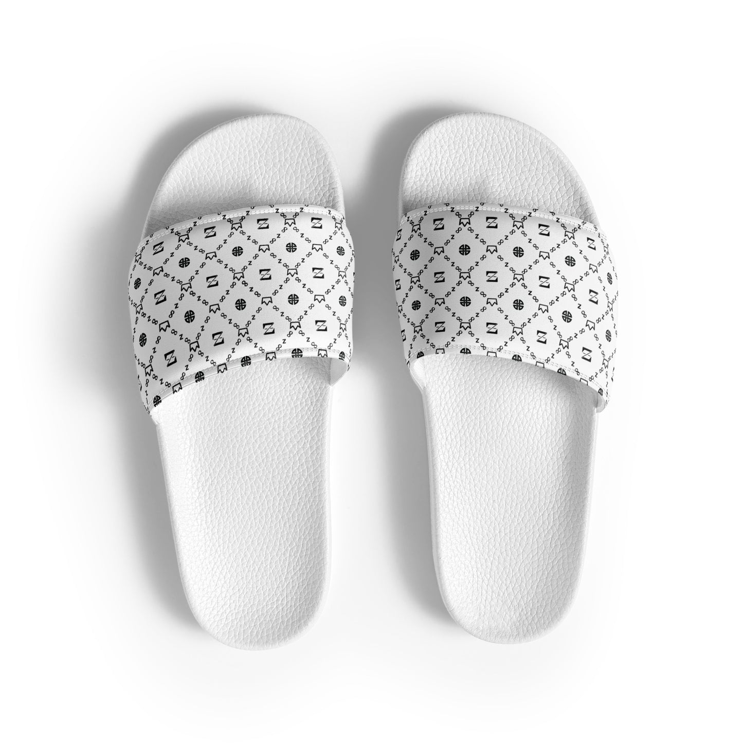 Zayndeellani Monogram Slides White Men's - Zayndeellani