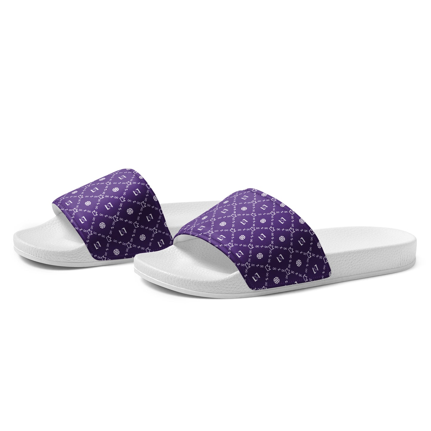 Zayndeellani Monogram Slides Purple Men's - Zayndeellani