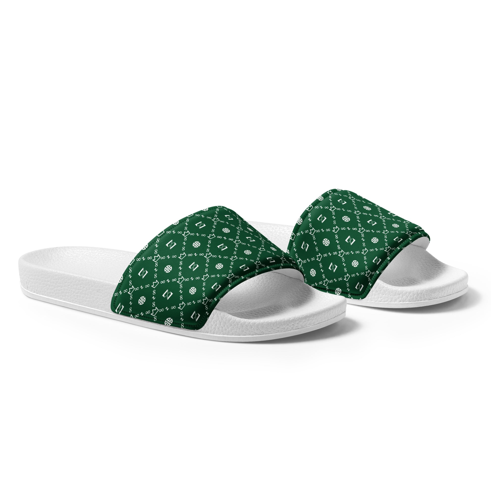 Zayndeellani Monogram Slides Green Men's - Zayndeellani