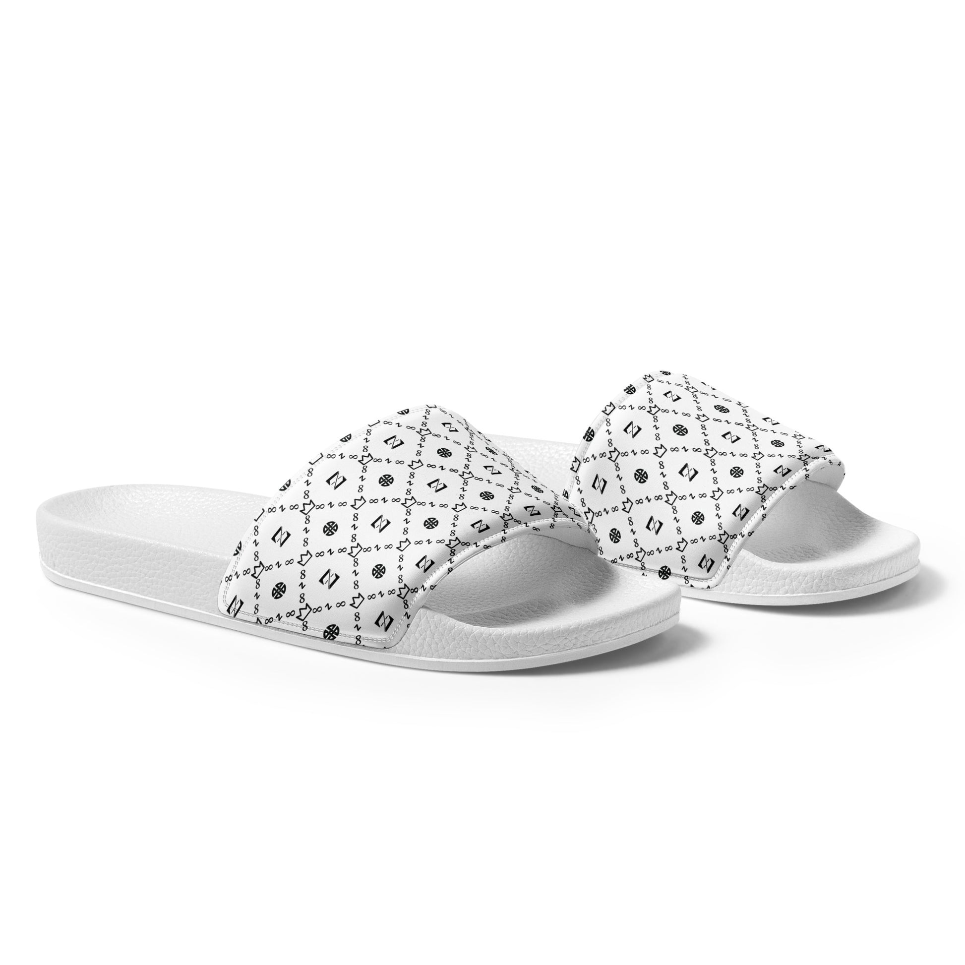 Zayndeellani Monogram Slides White Men's - Zayndeellani