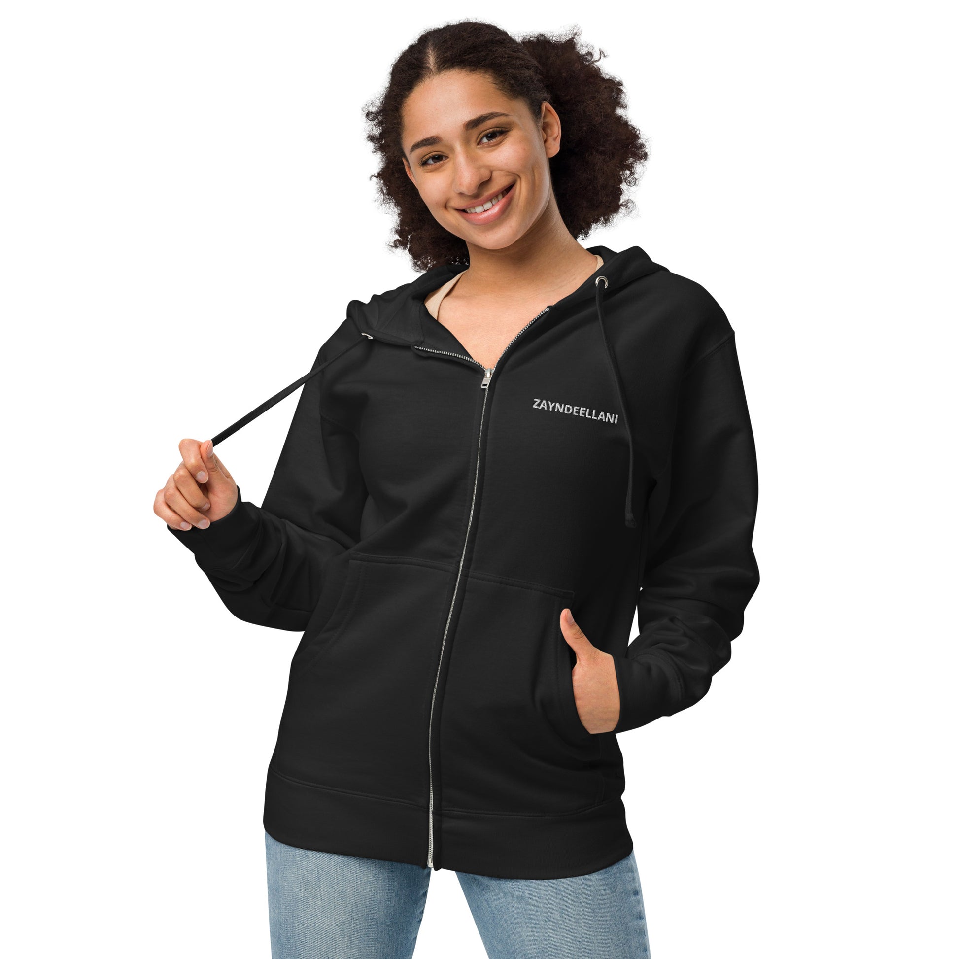 Zayndeellani Spellout Zip-Up Hoodie Unisex - Zayndeellani