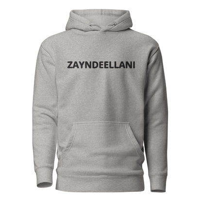 Zayndeellani Logo Spell-Out Hoodie Black Embroidery - Zayndeellani