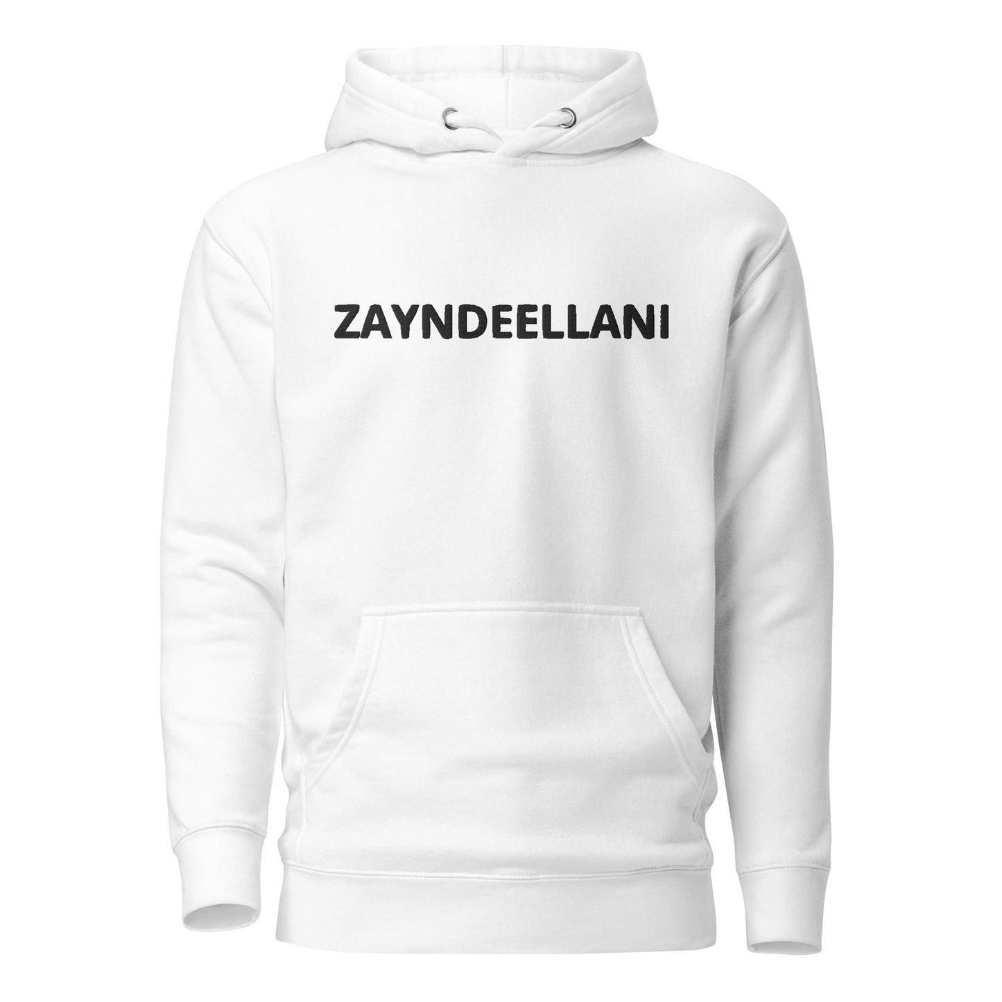 (Exclusive) Zayndeellani Logo Spell-Out Hoodie Black Embroidery - Zayndeellani