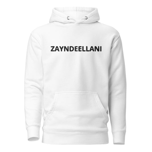 Zayndeellani Logo Spell-Out Hoodie Black Embroidery - Zayndeellani